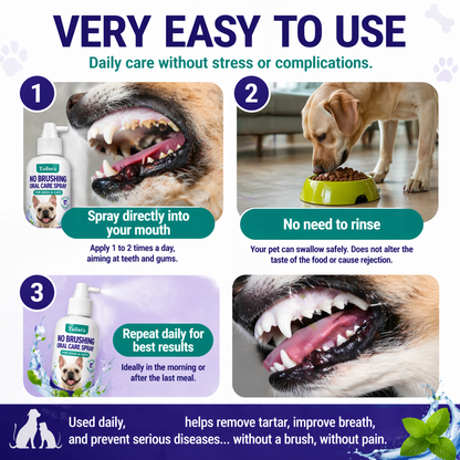 TAILORA™ 🍃 Instant Fresh Breath Spray — No Brushing for Dogs & Cats